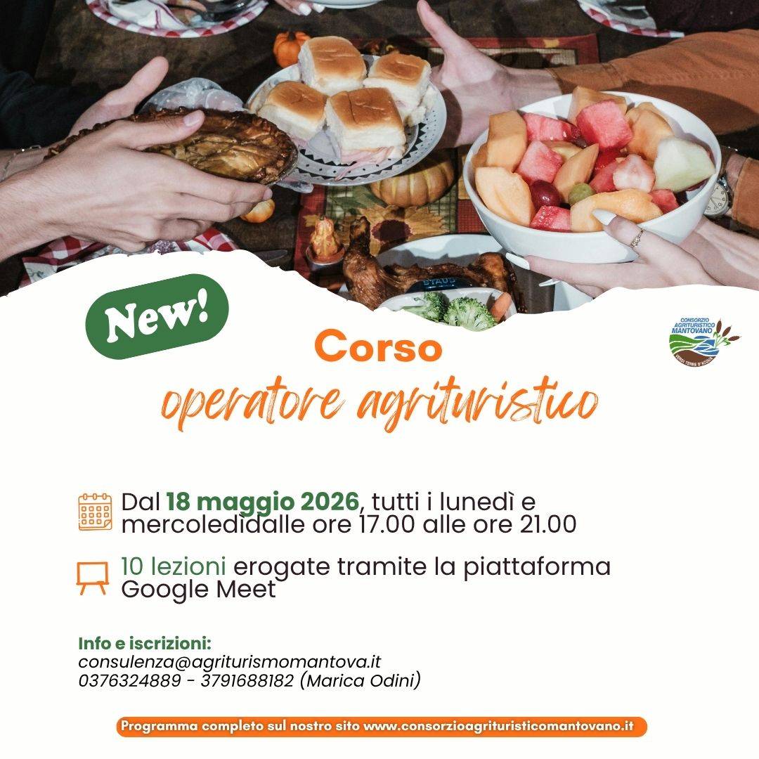 🌿 Corso Operatore Agrituristico 2026 – Seconda edizione 🌿